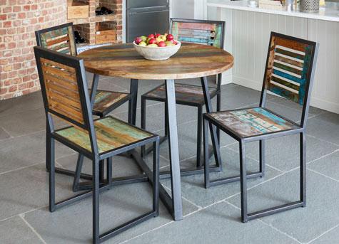 Wooden tables and matching chairs